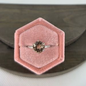 Natural morganite gemstone ring